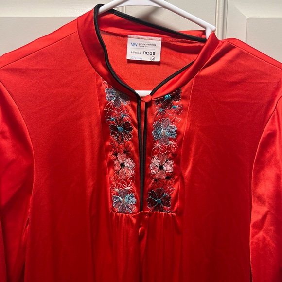 JCPenny Vintage Japanese Inspired Red Misses Medium  Robe - Picture 3 of 15